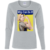 T-Shirts Sport Grey / S Who Can Do It Women's Long Sleeve T-Shirt