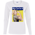 T-Shirts White / S Who Can Do It Women's Long Sleeve T-Shirt