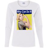 T-Shirts White / S Who Can Do It Women's Long Sleeve T-Shirt