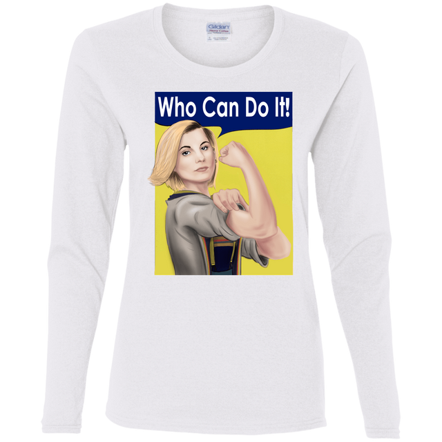 T-Shirts White / S Who Can Do It Women's Long Sleeve T-Shirt