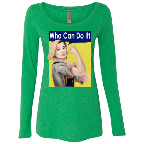 T-Shirts Envy / S Who Can Do It Women's Triblend Long Sleeve Shirt