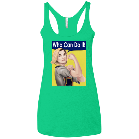 T-Shirts Envy / X-Small Who Can Do It Women's Triblend Racerback Tank