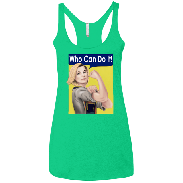 T-Shirts Envy / X-Small Who Can Do It Women's Triblend Racerback Tank