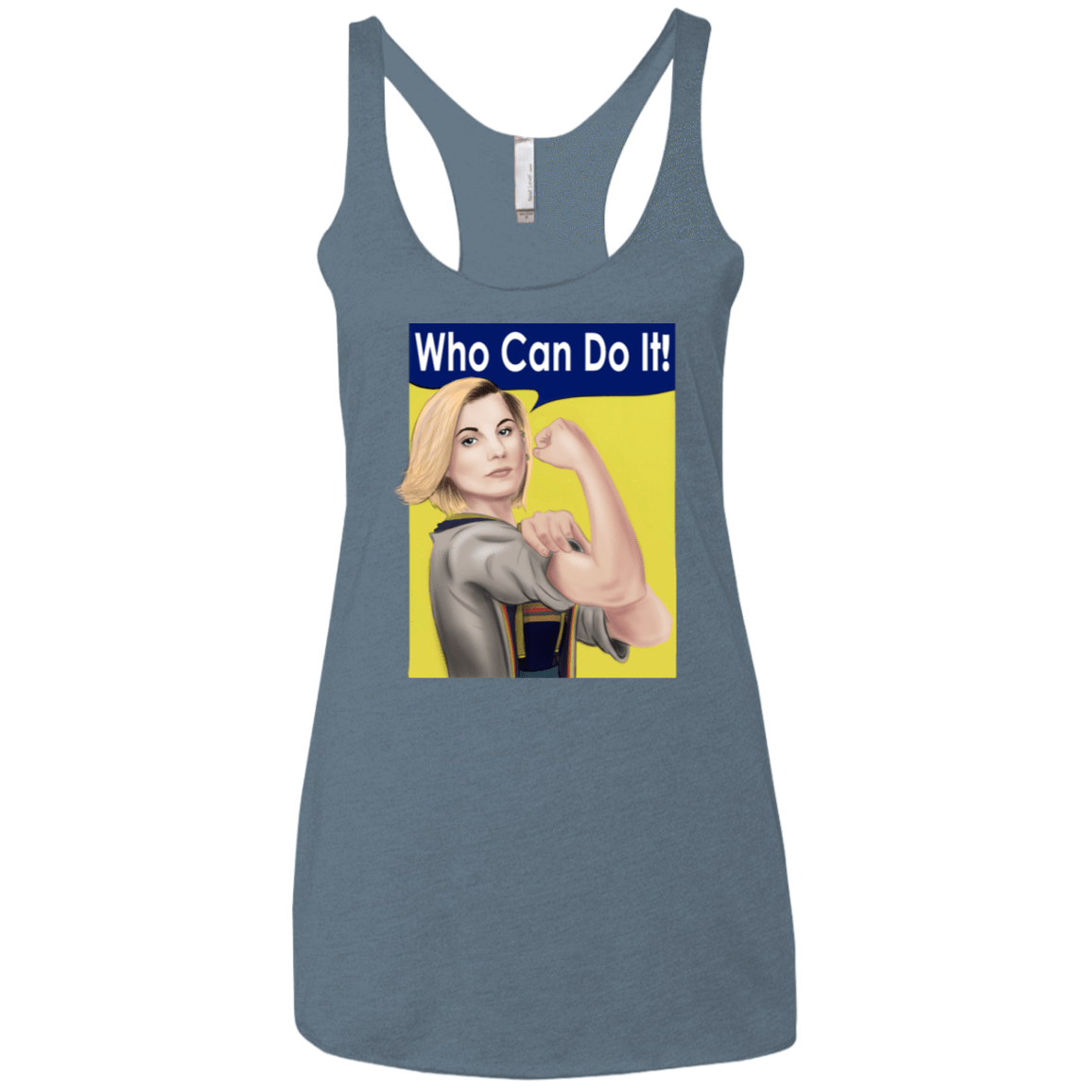 T-Shirts Indigo / X-Small Who Can Do It Women's Triblend Racerback Tank