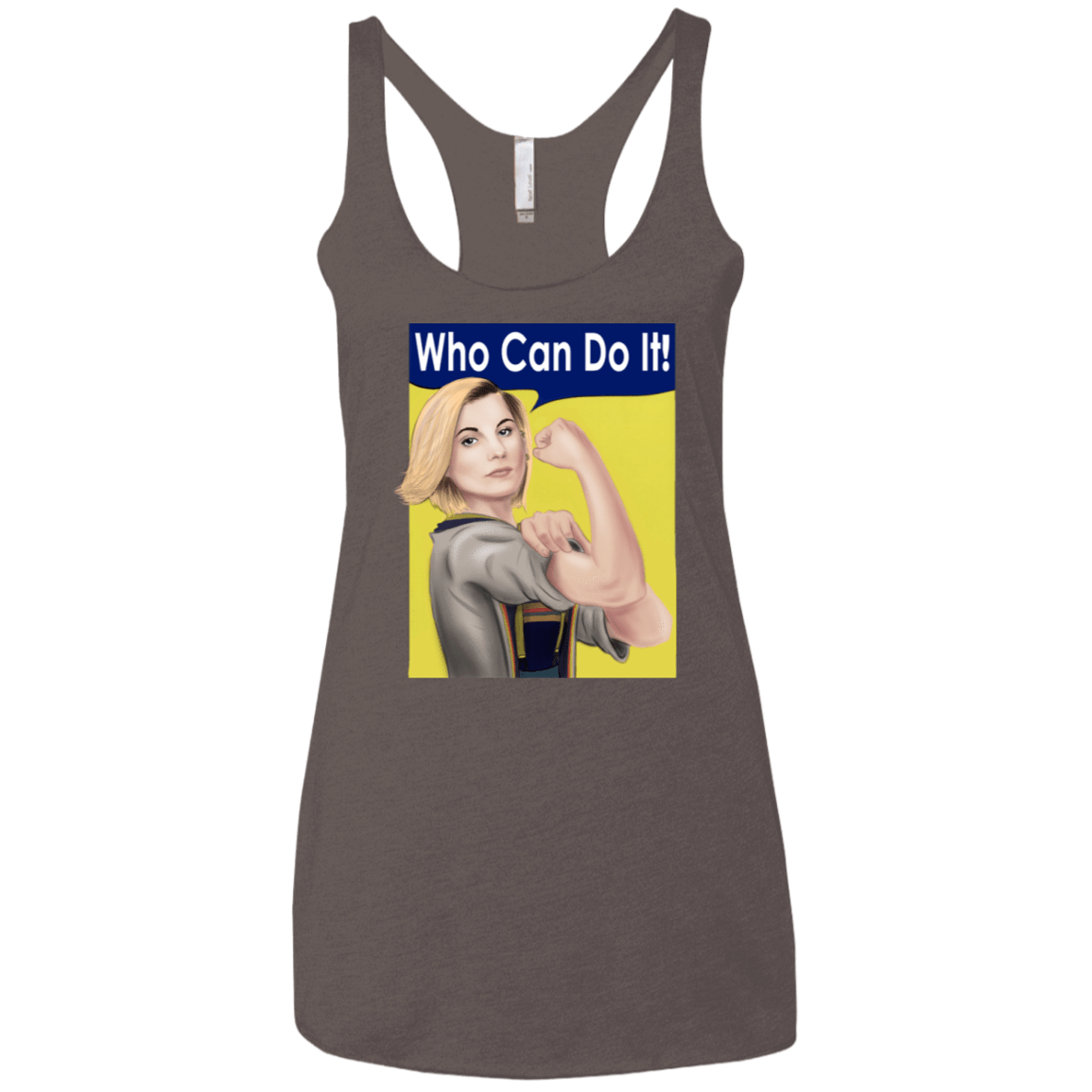 T-Shirts Macchiato / X-Small Who Can Do It Women's Triblend Racerback Tank