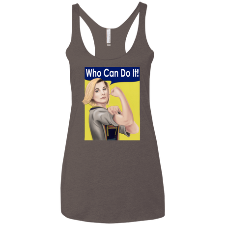 T-Shirts Macchiato / X-Small Who Can Do It Women's Triblend Racerback Tank