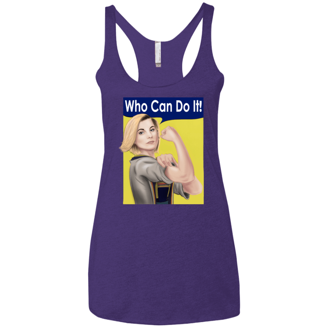 T-Shirts Purple Rush / X-Small Who Can Do It Women's Triblend Racerback Tank