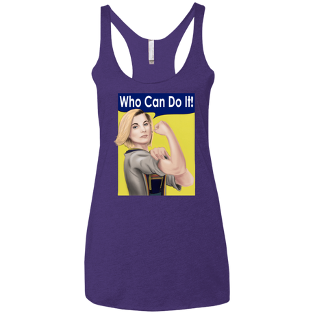 T-Shirts Purple Rush / X-Small Who Can Do It Women's Triblend Racerback Tank