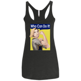 T-Shirts Vintage Black / X-Small Who Can Do It Women's Triblend Racerback Tank