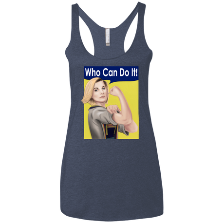 T-Shirts Vintage Navy / X-Small Who Can Do It Women's Triblend Racerback Tank