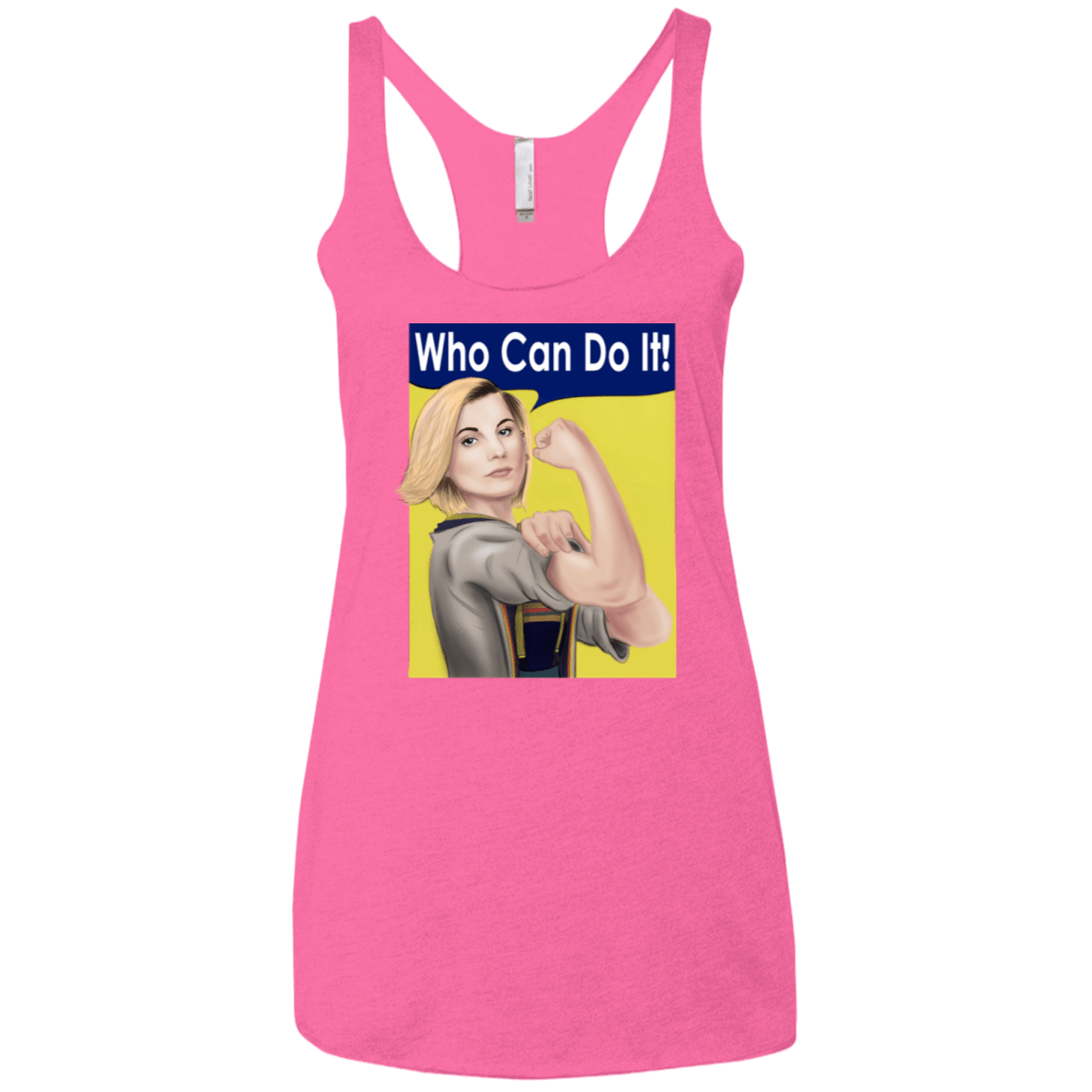 T-Shirts Vintage Pink / X-Small Who Can Do It Women's Triblend Racerback Tank