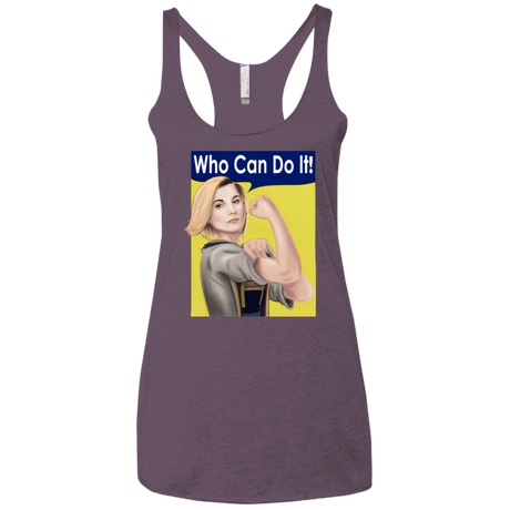 T-Shirts Vintage Purple / X-Small Who Can Do It Women's Triblend Racerback Tank