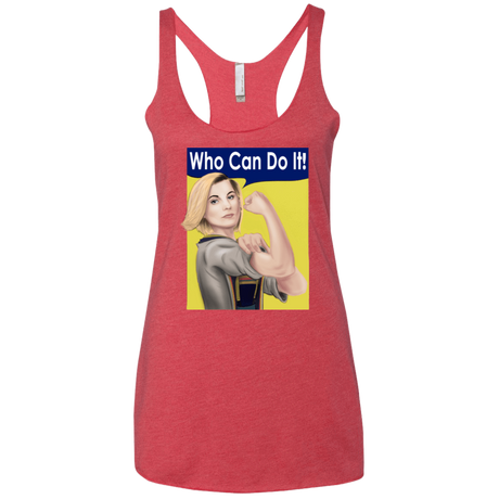 T-Shirts Vintage Red / X-Small Who Can Do It Women's Triblend Racerback Tank