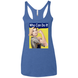 T-Shirts Vintage Royal / X-Small Who Can Do It Women's Triblend Racerback Tank