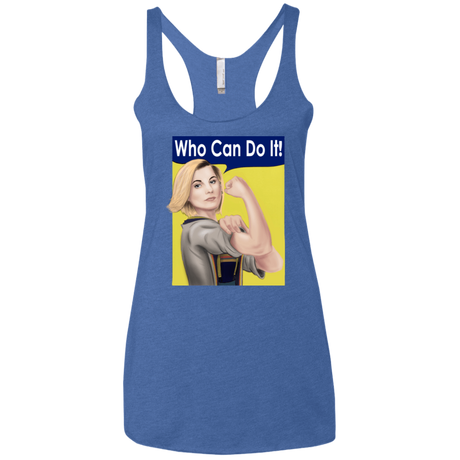 T-Shirts Vintage Royal / X-Small Who Can Do It Women's Triblend Racerback Tank