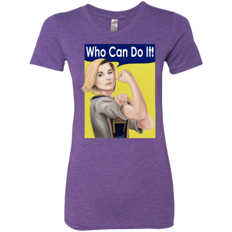 T-Shirts Purple Rush / S Who Can Do It Women's Triblend T-Shirt