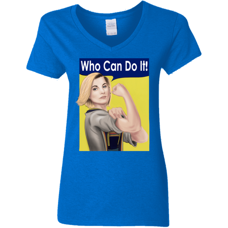 T-Shirts Royal / S Who Can Do It Women's V-Neck T-Shirt