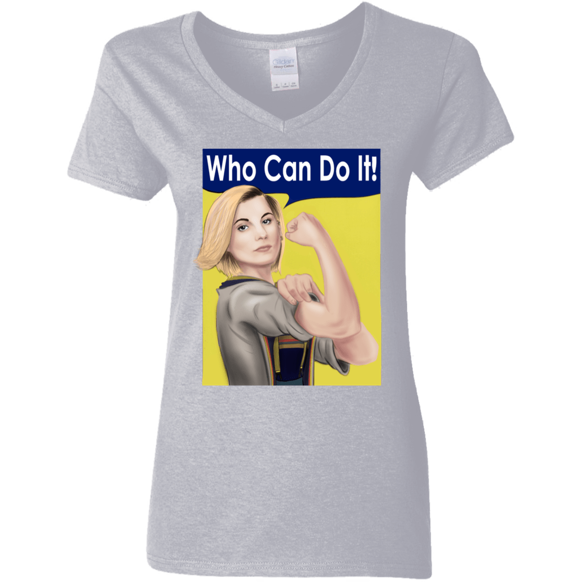 T-Shirts Sport Grey / S Who Can Do It Women's V-Neck T-Shirt