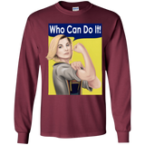 T-Shirts Maroon / YS Who Can Do It Youth Long Sleeve T-Shirt