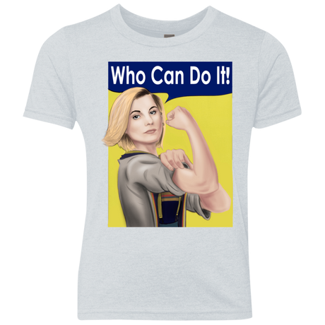 T-Shirts Heather White / YXS Who Can Do It Youth Triblend T-Shirt