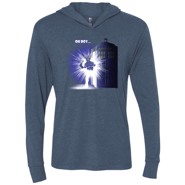 T-Shirts Indigo / X-Small Who is Doctor Beckett Triblend Long Sleeve Hoodie Tee