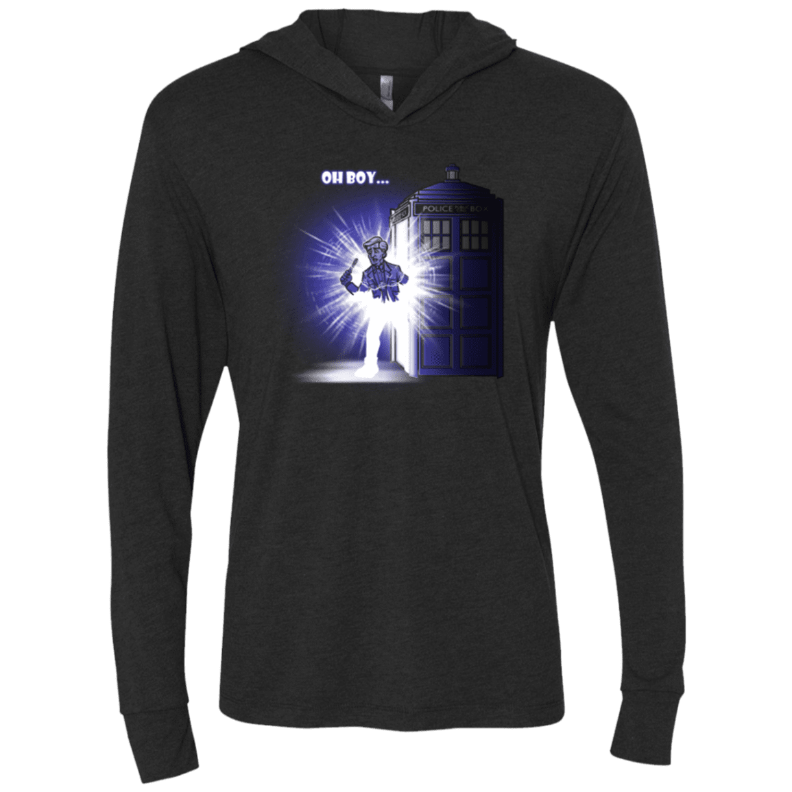 T-Shirts Vintage Black / X-Small Who is Doctor Beckett Triblend Long Sleeve Hoodie Tee