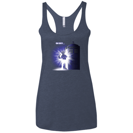 T-Shirts Vintage Navy / X-Small Who is Doctor Beckett Women's Triblend Racerback Tank