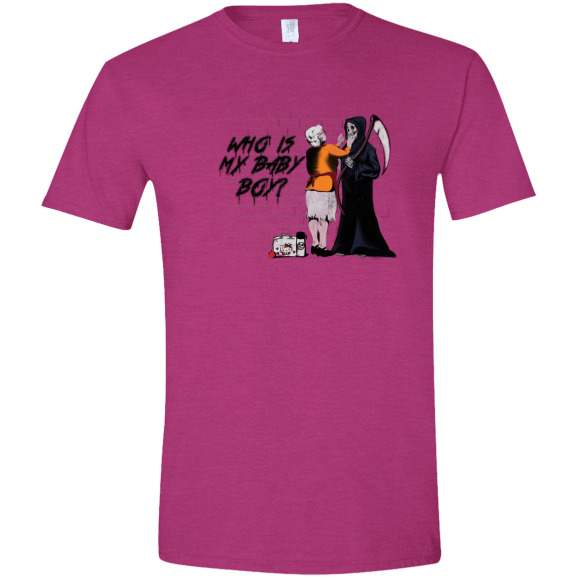 T-Shirts Antique Heliconia / S Who Is My Baby Boy Men's Semi-Fitted Softstyle