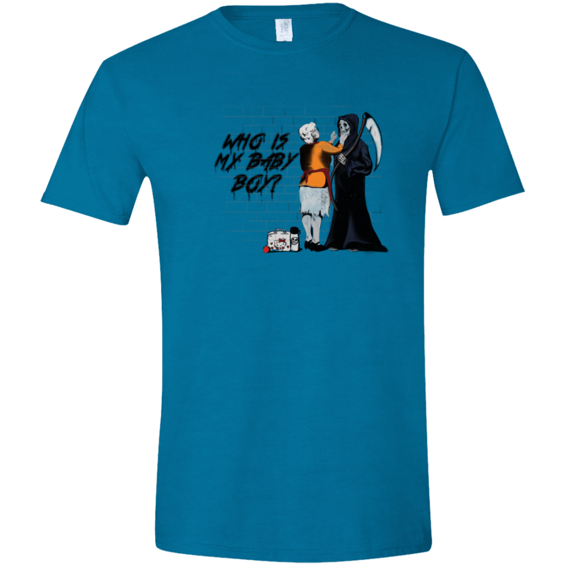 T-Shirts Antique Sapphire / S Who Is My Baby Boy Men's Semi-Fitted Softstyle