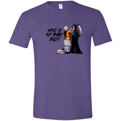 T-Shirts Heather Purple / S Who Is My Baby Boy Men's Semi-Fitted Softstyle