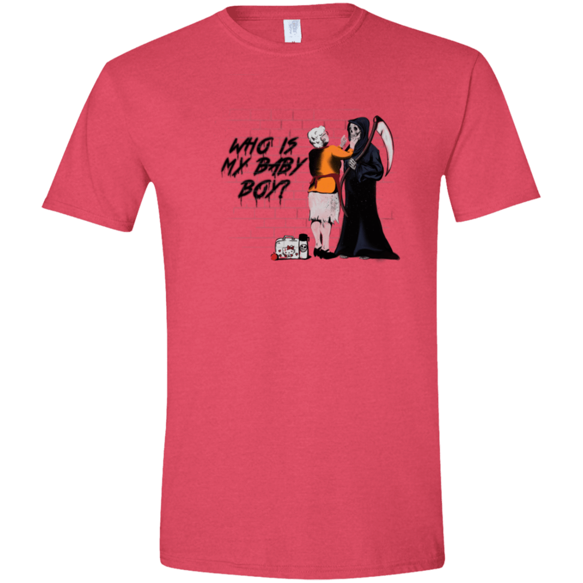 T-Shirts Heather Red / S Who Is My Baby Boy Men's Semi-Fitted Softstyle