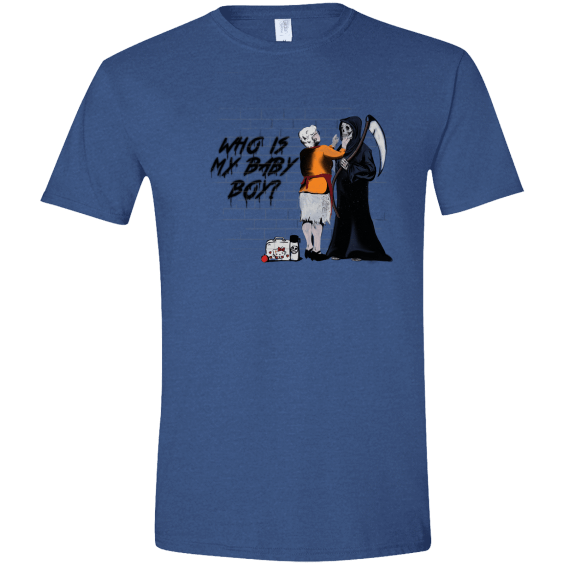 T-Shirts Heather Royal / X-Small Who Is My Baby Boy Men's Semi-Fitted Softstyle