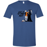 T-Shirts Heather Royal / X-Small Who Is My Baby Boy Men's Semi-Fitted Softstyle