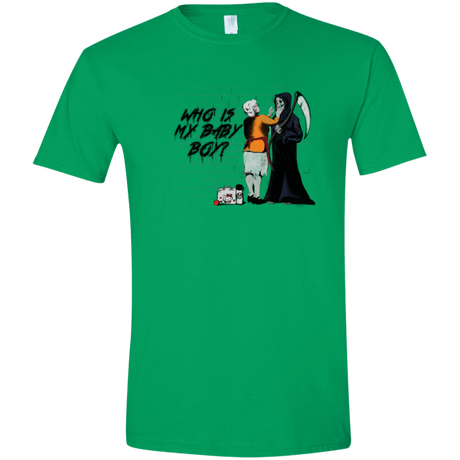 T-Shirts Irish Green / S Who Is My Baby Boy Men's Semi-Fitted Softstyle