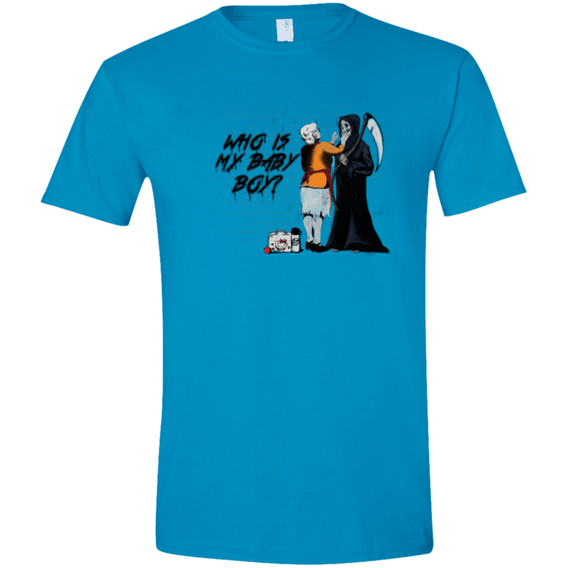 T-Shirts Sapphire / S Who Is My Baby Boy Men's Semi-Fitted Softstyle