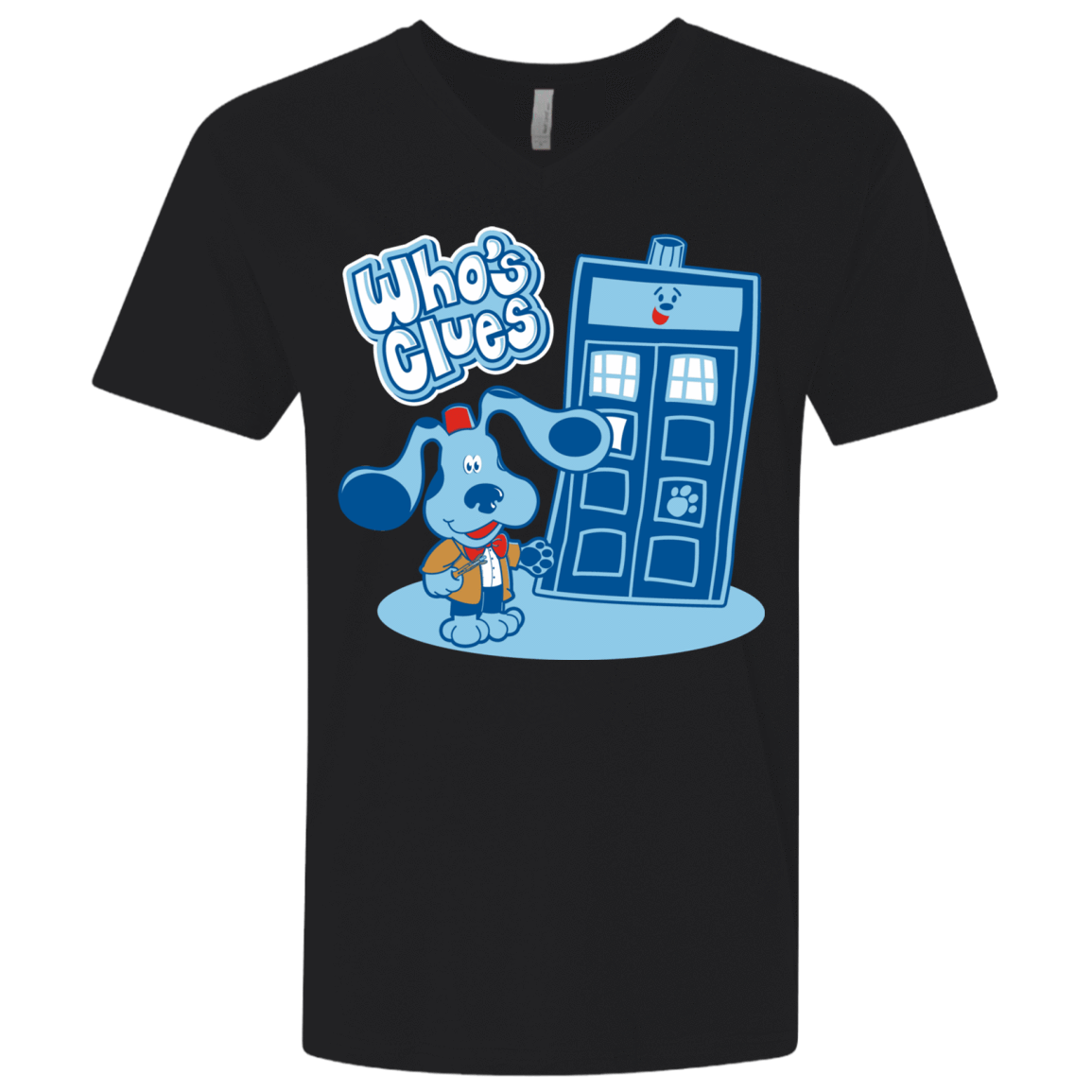 T-Shirts Black / X-Small Who's Clues Men's Premium V-Neck