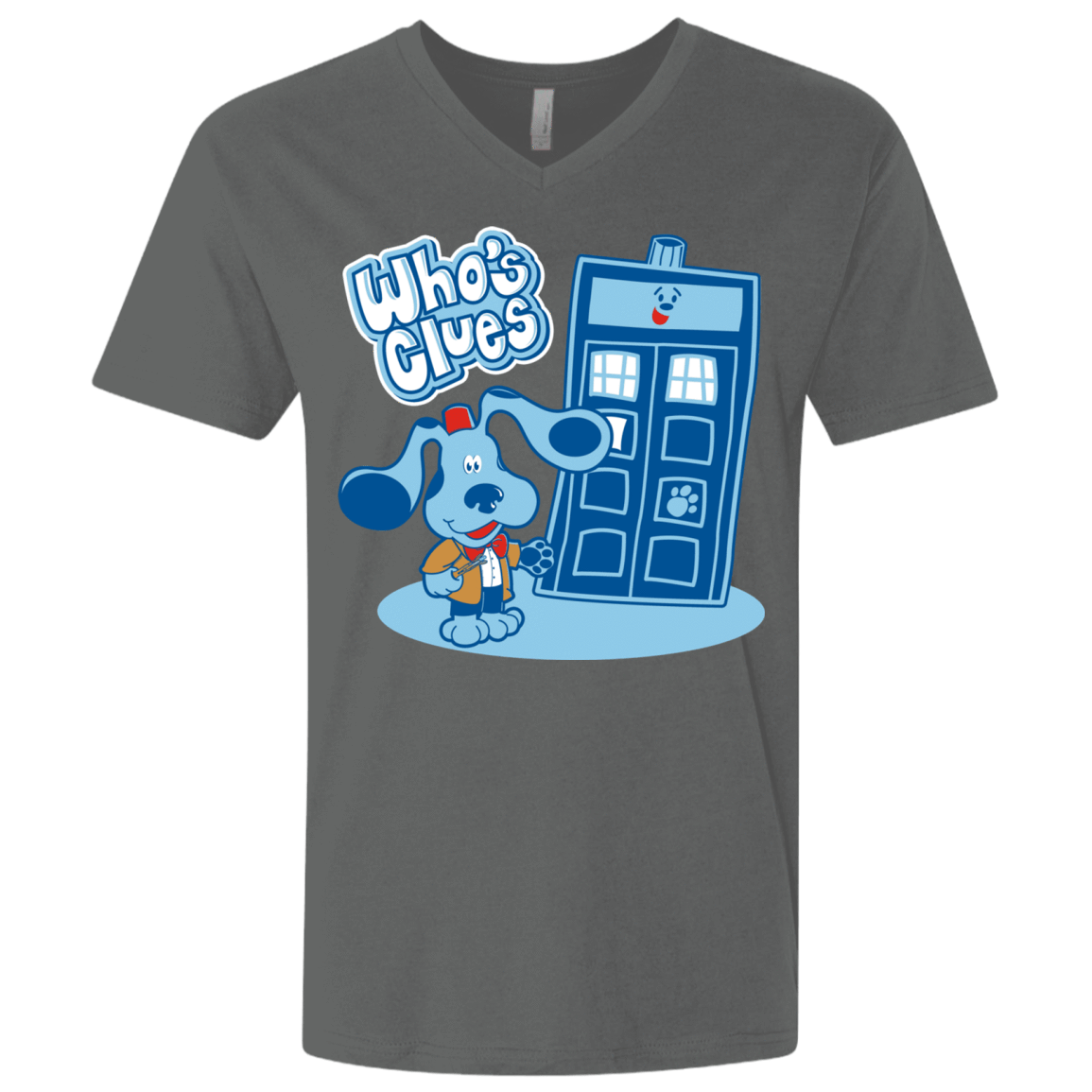 T-Shirts Heavy Metal / X-Small Who's Clues Men's Premium V-Neck