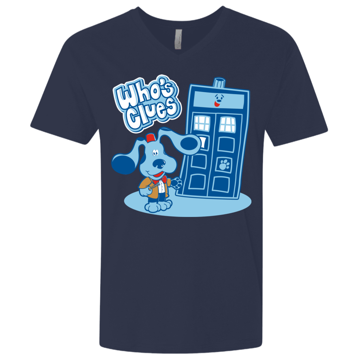 T-Shirts Midnight Navy / X-Small Who's Clues Men's Premium V-Neck
