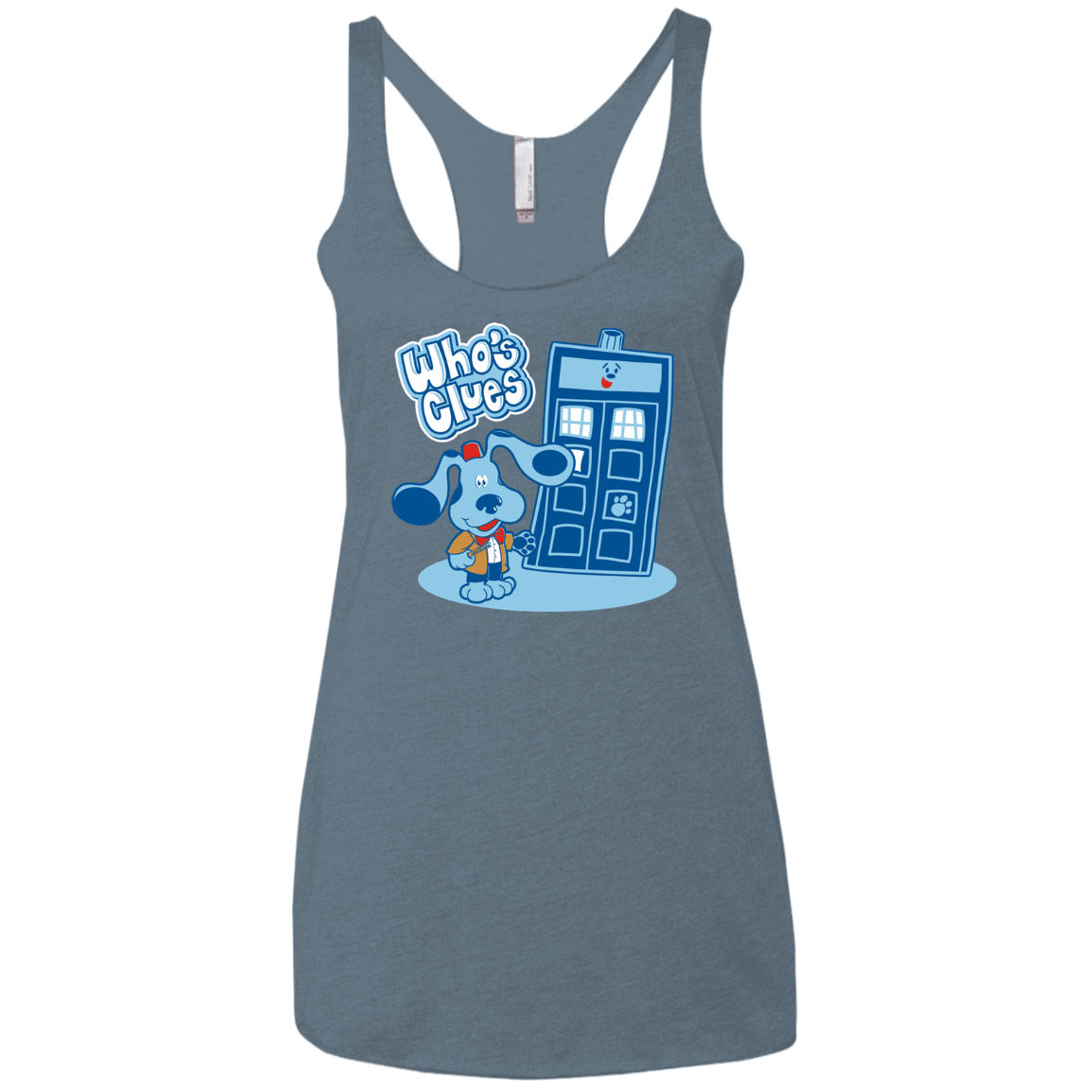 Who's Clues Women's Triblend Racerback Tank