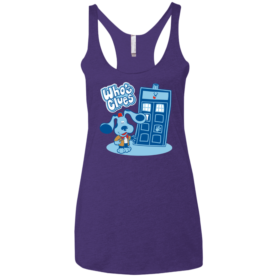 Who's Clues Women's Triblend Racerback Tank