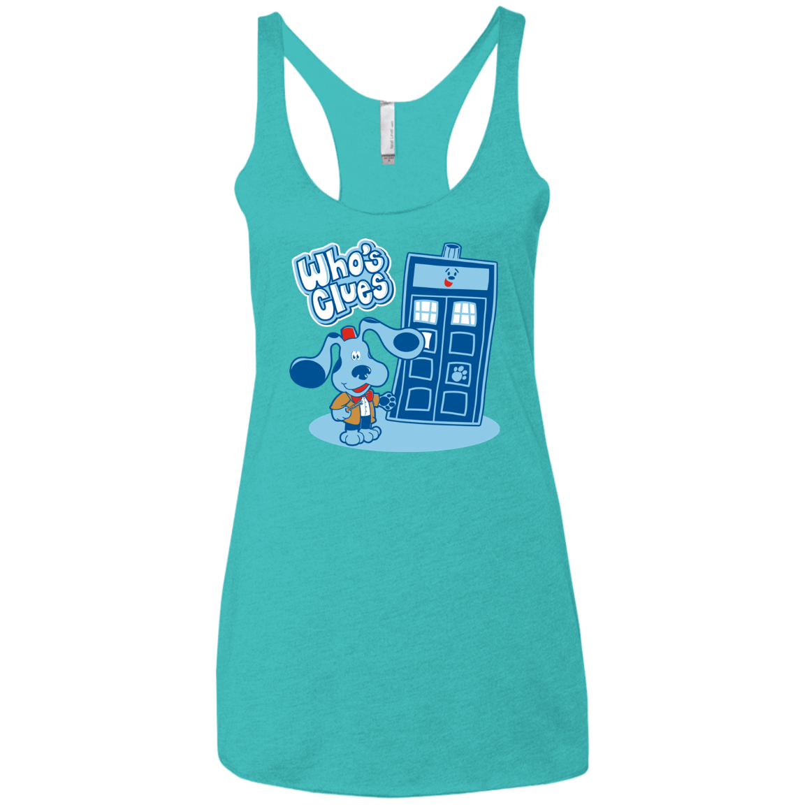 Who's Clues Women's Triblend Racerback Tank