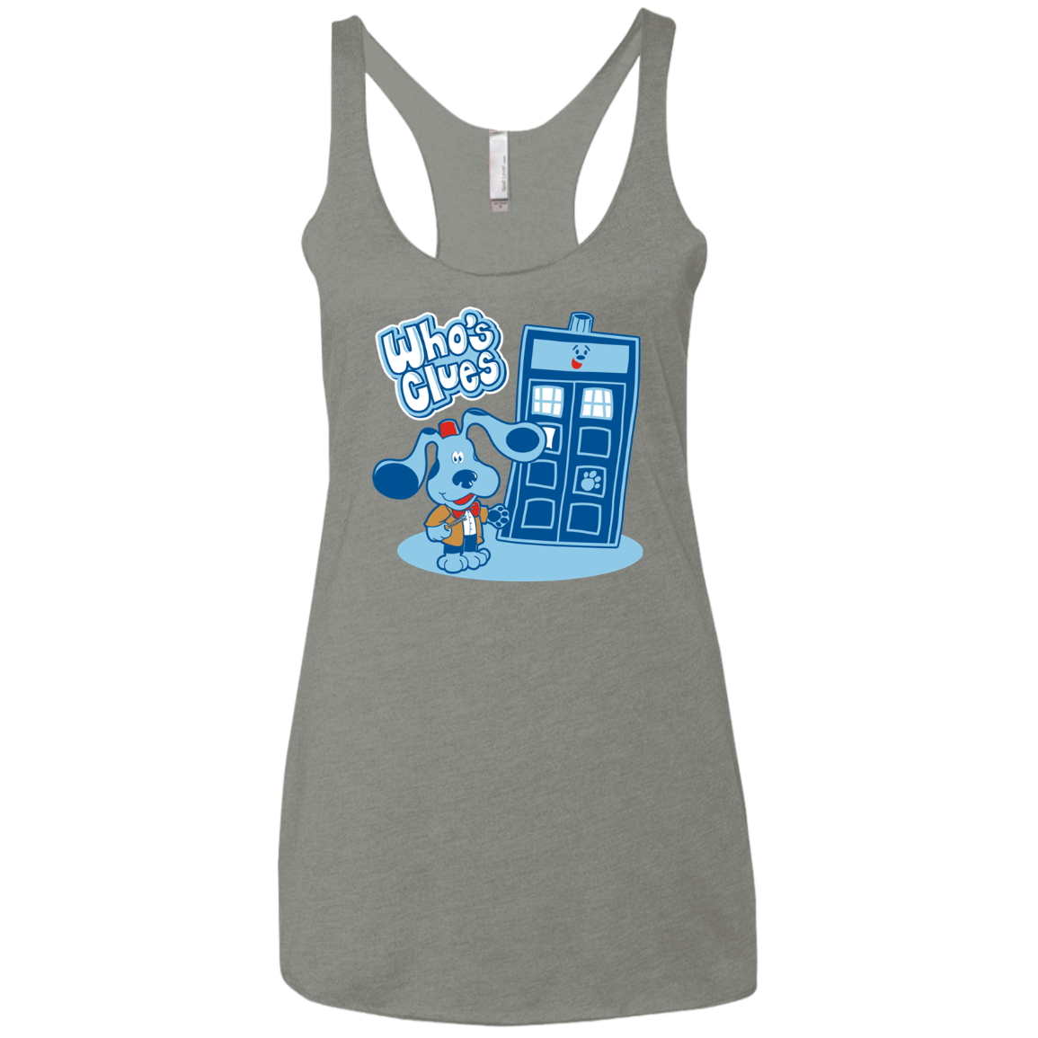 Who's Clues Women's Triblend Racerback Tank