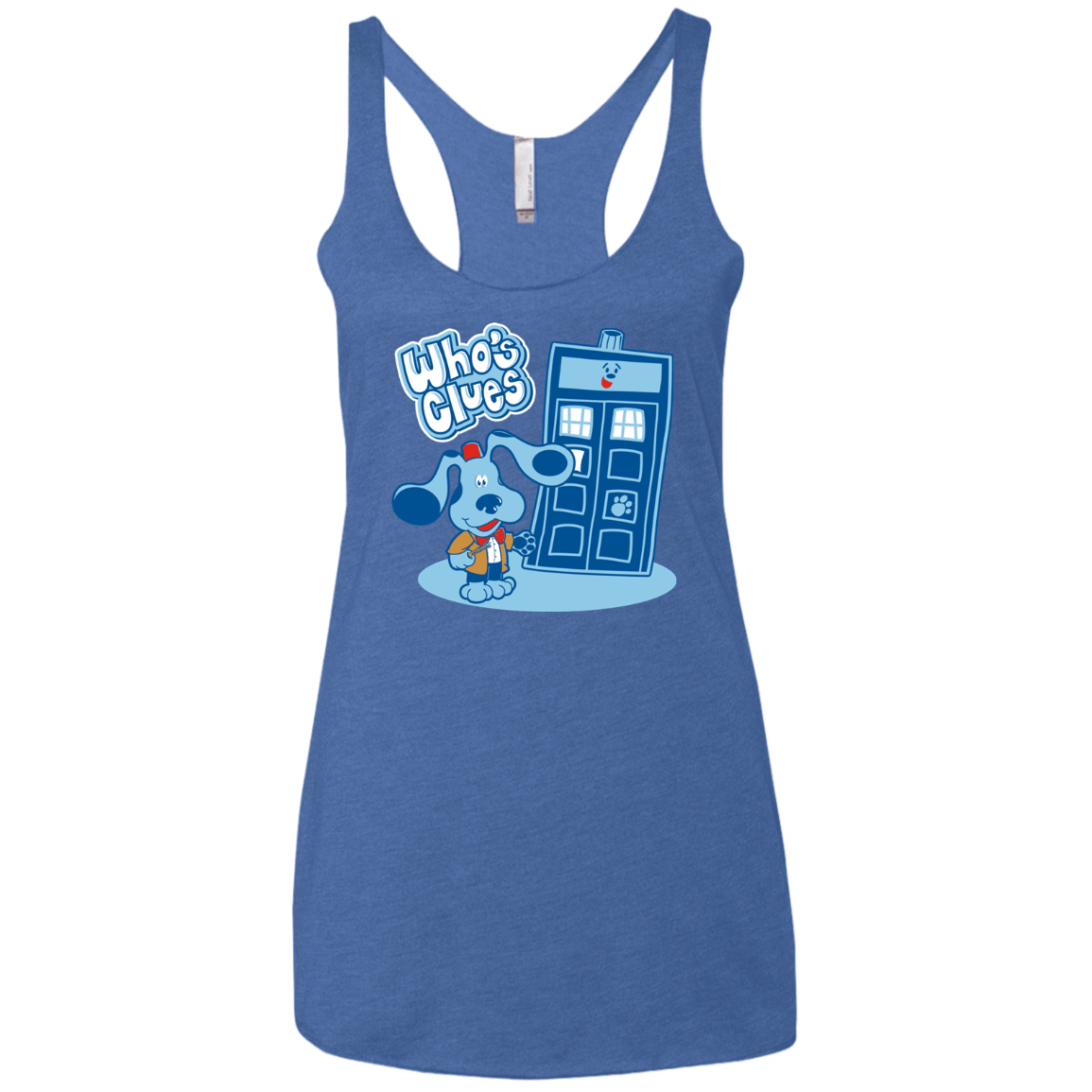 Who's Clues Women's Triblend Racerback Tank