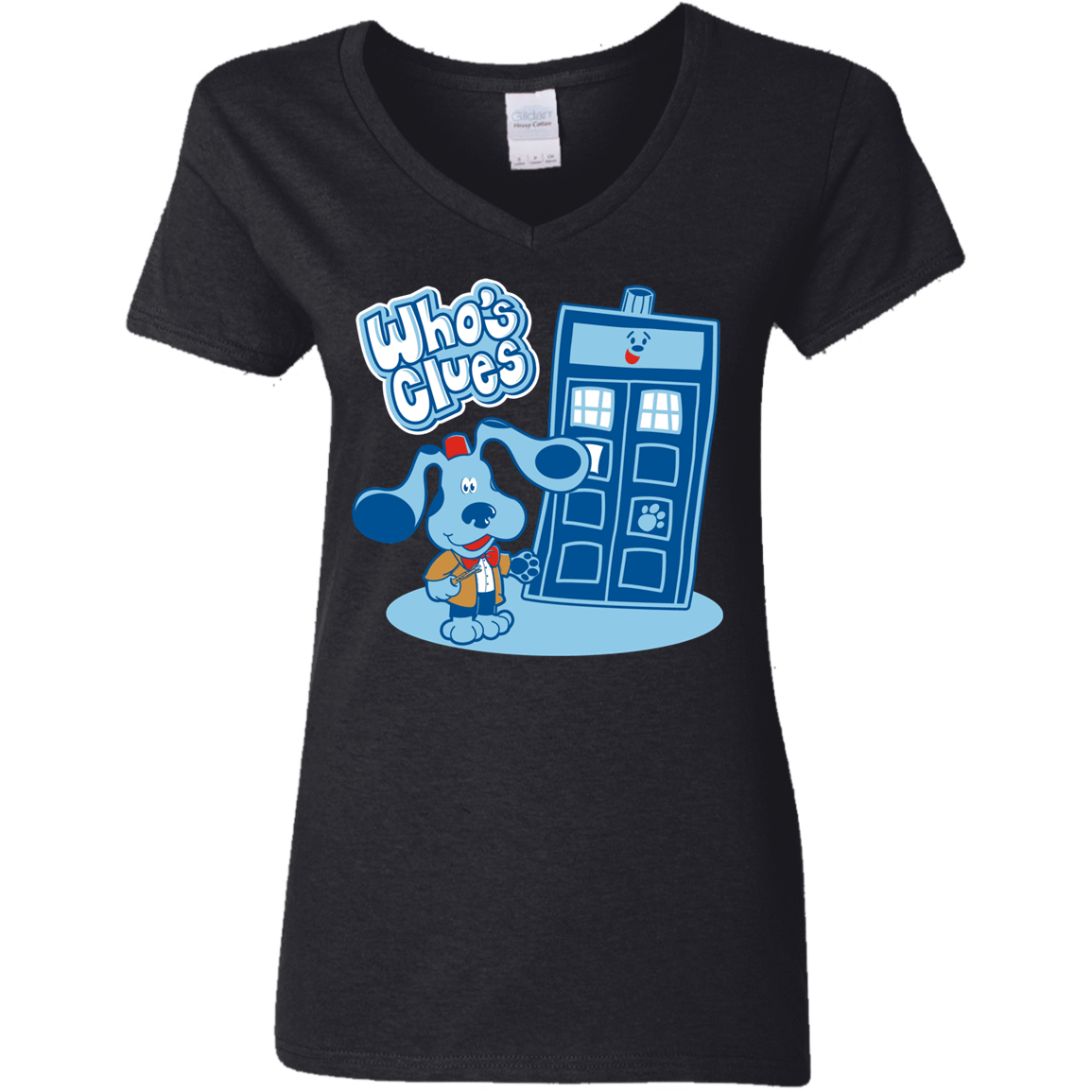 T-Shirts Black / S Who's Clues Women's V-Neck T-Shirt