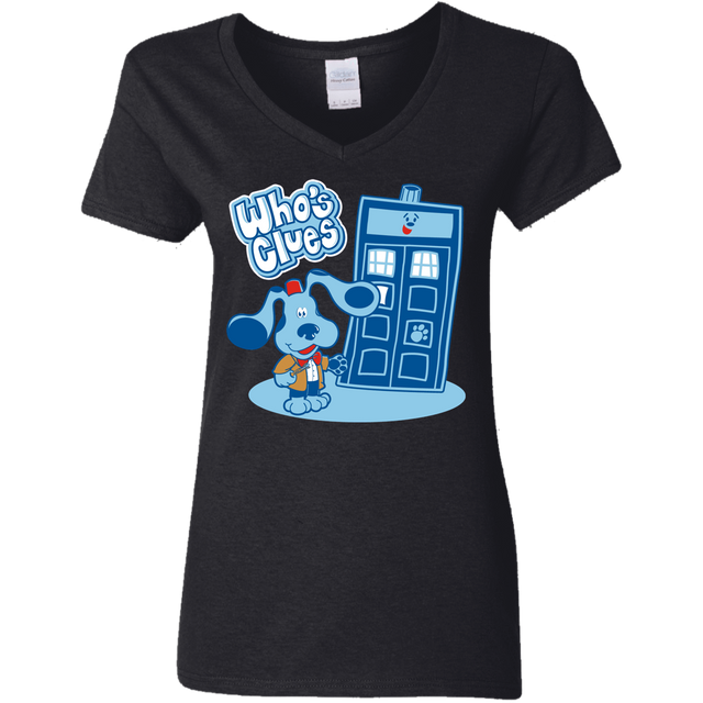 T-Shirts Black / S Who's Clues Women's V-Neck T-Shirt