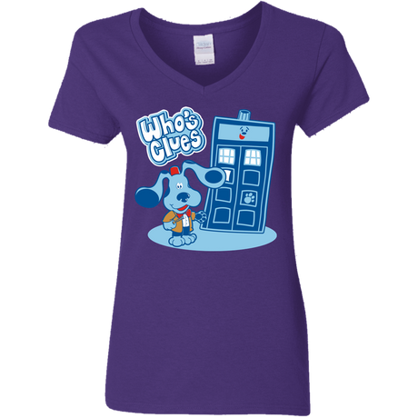 T-Shirts Purple / S Who's Clues Women's V-Neck T-Shirt