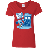 T-Shirts Red / S Who's Clues Women's V-Neck T-Shirt