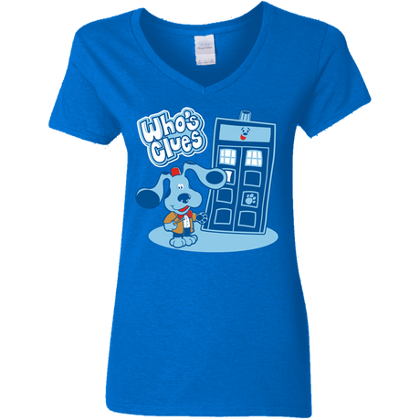 T-Shirts Royal / S Who's Clues Women's V-Neck T-Shirt