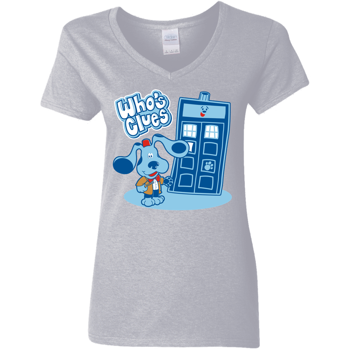 T-Shirts Sport Grey / S Who's Clues Women's V-Neck T-Shirt