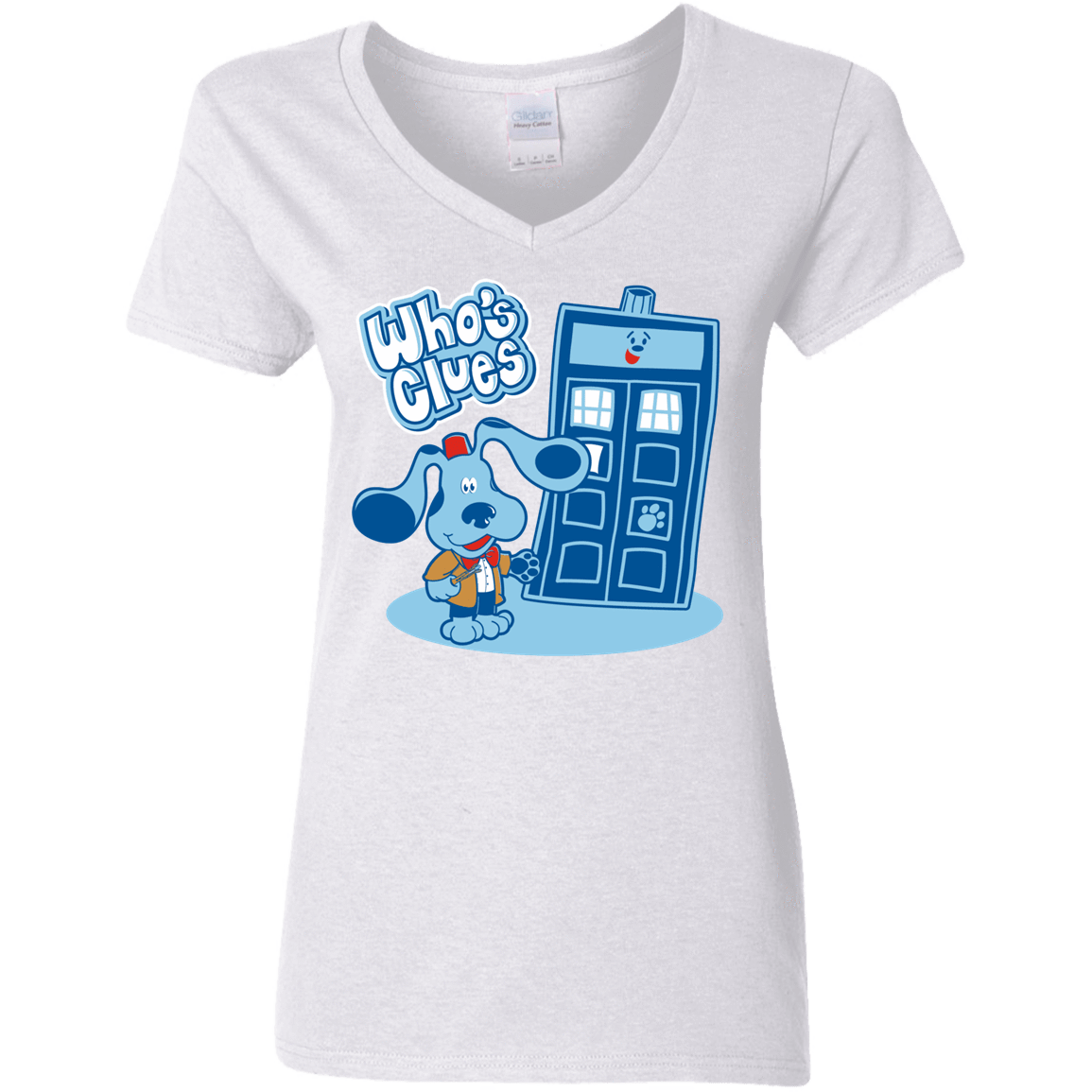 T-Shirts White / S Who's Clues Women's V-Neck T-Shirt